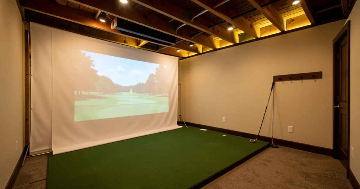 Basement Sim Setup: Low Ceilings, No Problem — Home Golf Hero
